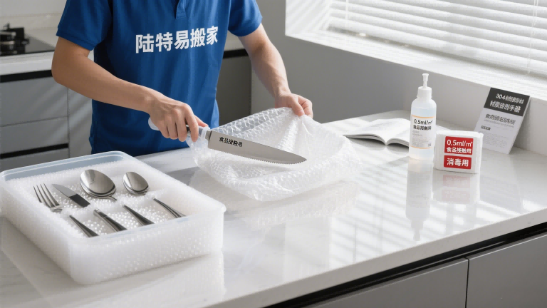 搬家实用技巧：厨房不锈钢餐具专业打包方法｜防锈防变形指南 - 陆特易搬家.png